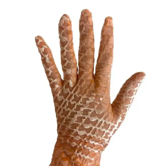 Skims Velvet Glove Bodysuit in Peach Orange Pink Open Back Gloved Cheeky Catsuit - Picture 4 of 8